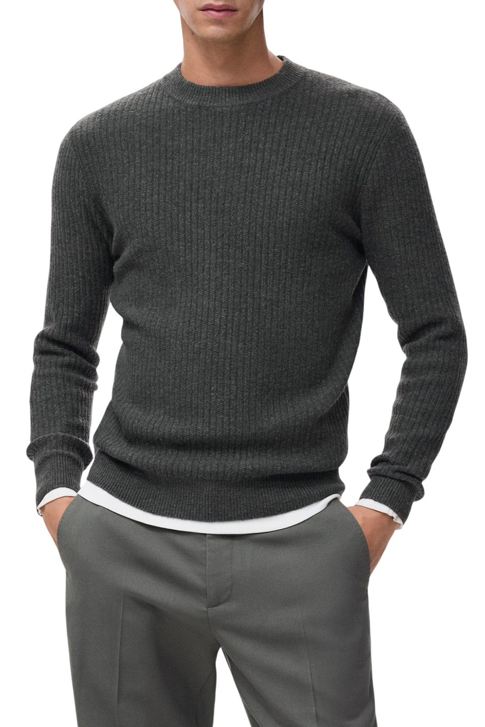 Мужской Mango Man Джемпер PARK с круглым вырезом (цвет ), артикул 17017898 | Фото 3