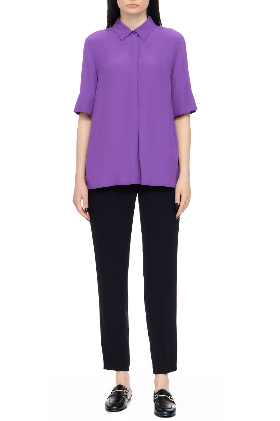 Рубашка однотонная|Основной цвет:Фиолетовый Женский Gerry Weber Рубашка однотонная (цвет ), артикул 260004-31406 | Фото 2