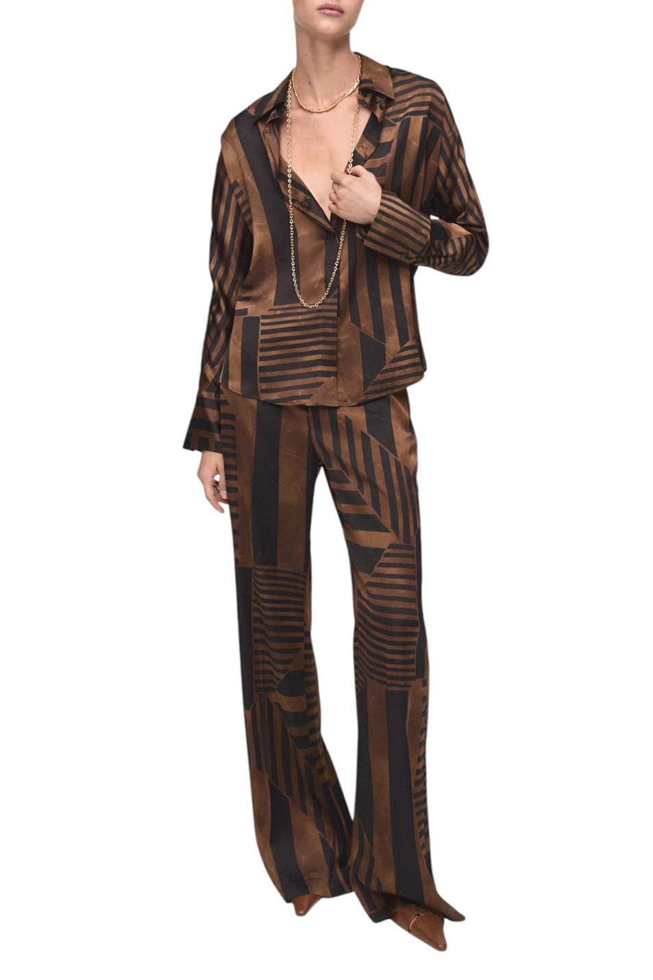 Женский Mango Брюки TRINI с принтом (цвет ), артикул 17065828 | Фото 2