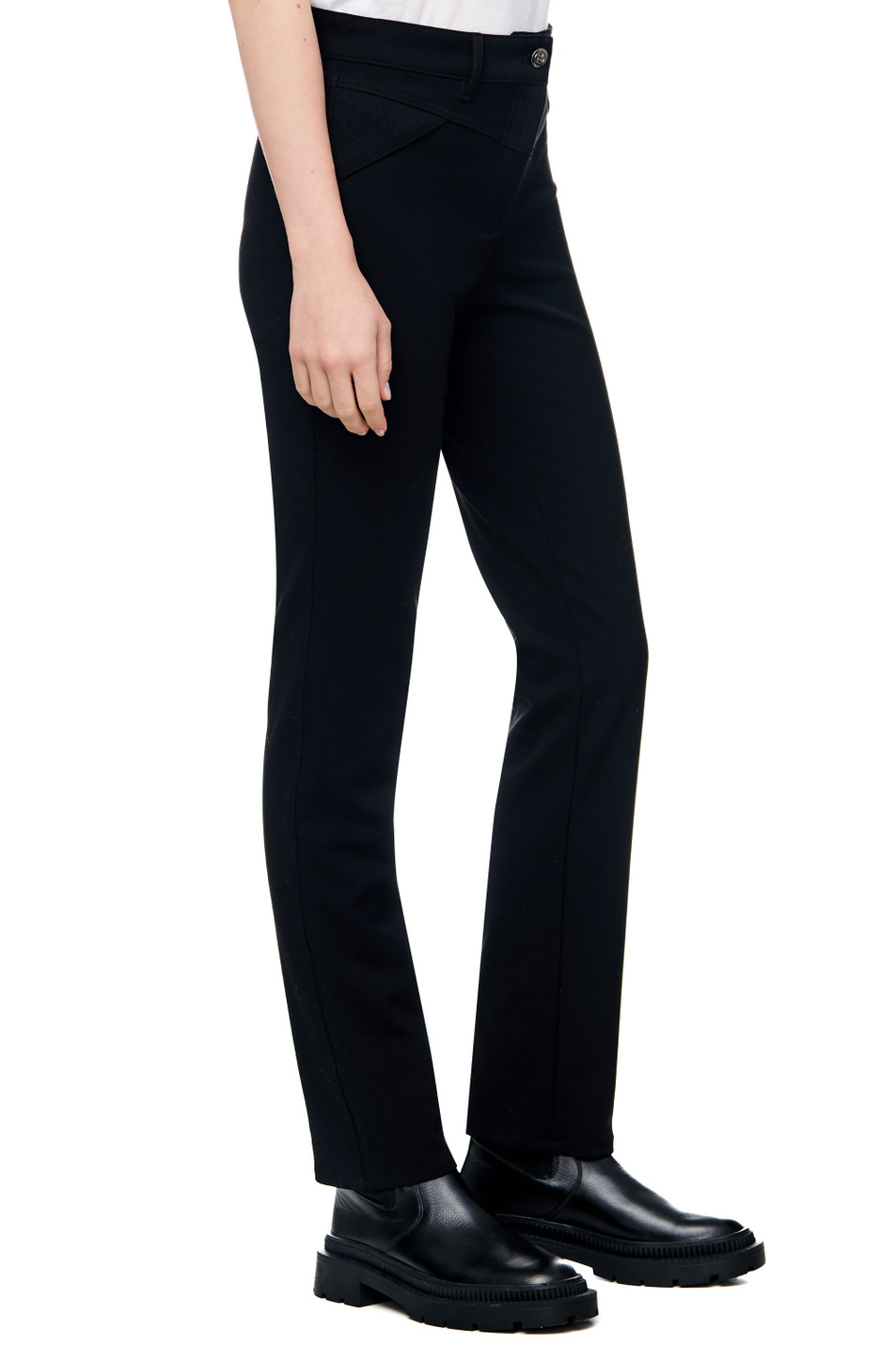 Женский Gerry Weber Однотонные прямые брюки (цвет ), артикул 722116-67905-Straight Fit | Фото 5