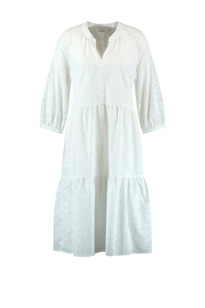 Платье с V-образным вырезом|Основной цвет:Белый|Артикул:180034-31511 | Фото 1