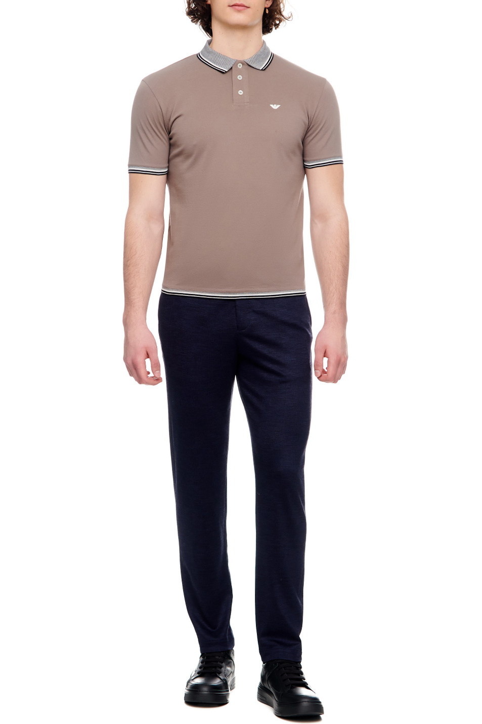 Мужской Emporio Armani Футболка поло из натурального хлопка (цвет ), артикул 3R1FC0-1JTKZ | Фото 2