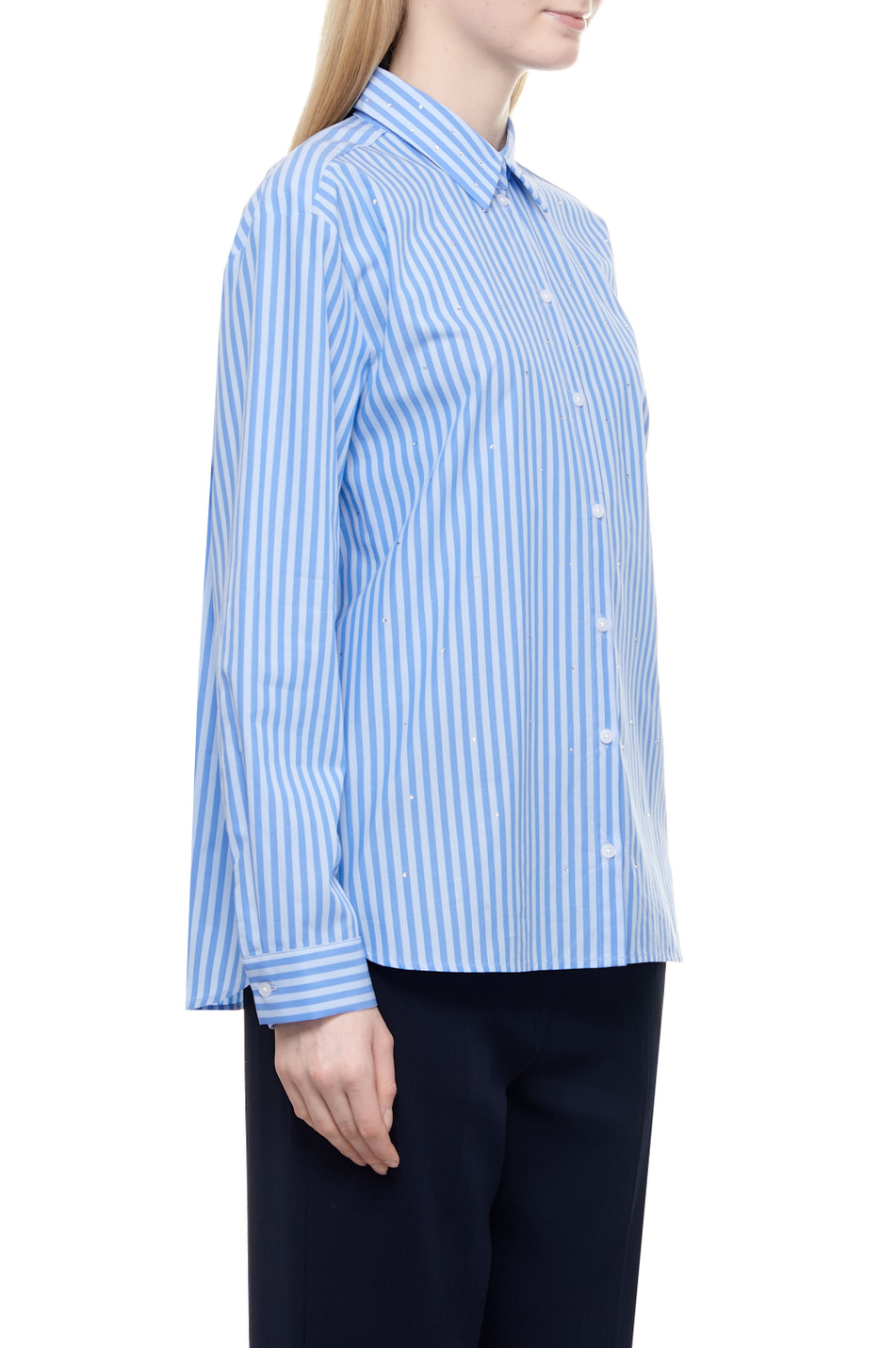Женский Gerry Weber Рубашка из натурального хлопка со стразами (цвет ), артикул 260026-66418 | Фото 5