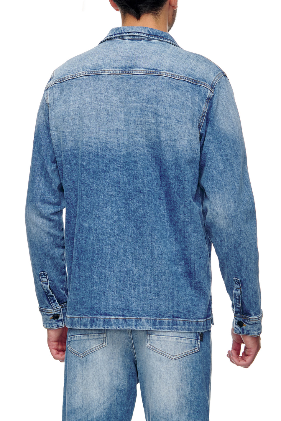 Мужской BOSS Джинсовая куртка с накладными карманами (цвет ), артикул 50473417 | Фото 5
