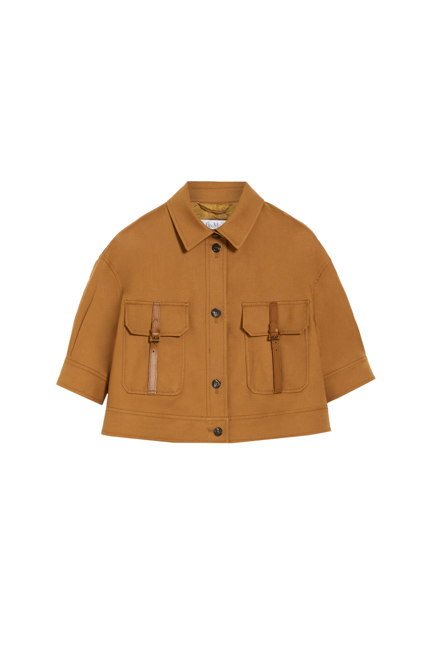 Куртка-рубашка AGIATE из эластичного хлопка|Основной цвет:Бежевый|Артикул:2411041102 | Фото 1