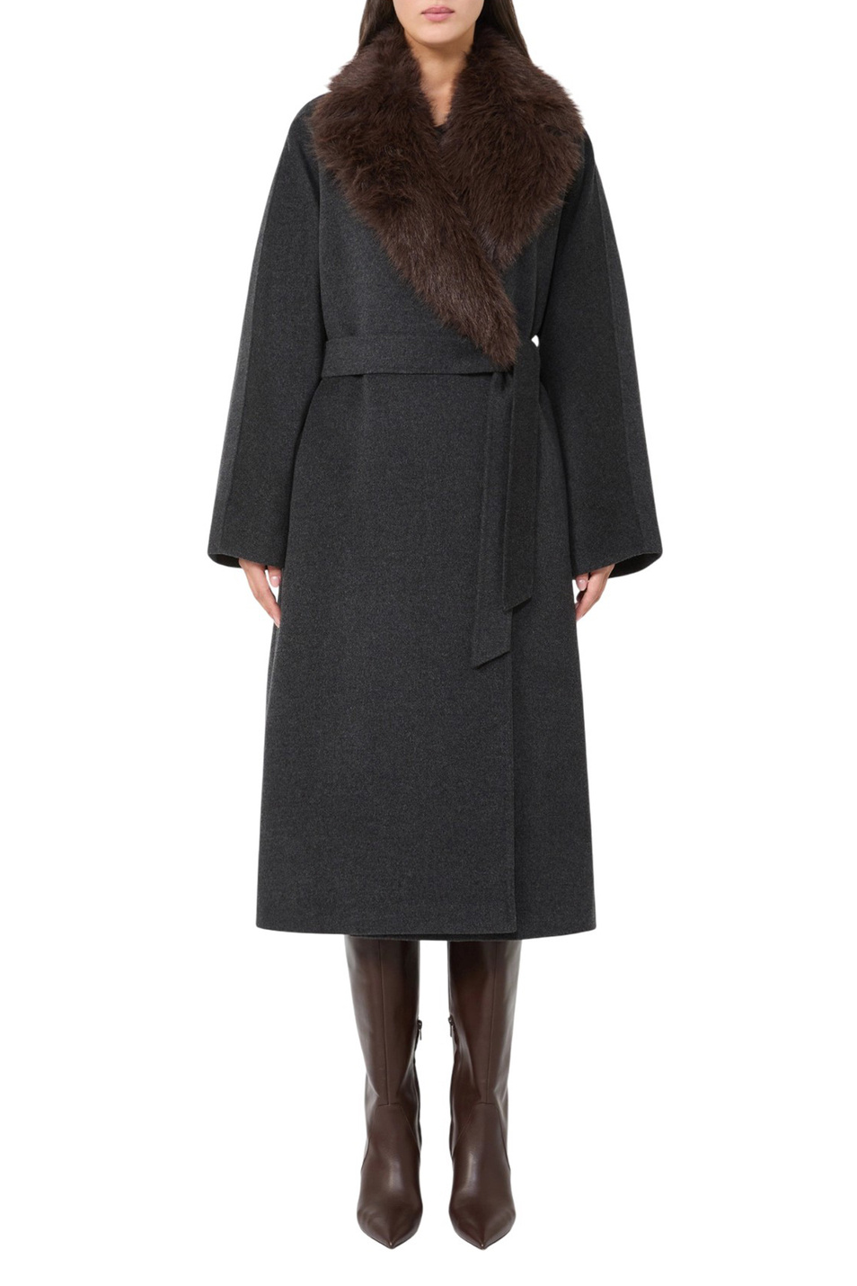 Пальто CACIO1234 из шерсти|Основной цвет:Серый Женский Weekend Max Mara Пальто CACIO1234 из шерсти (цвет ), артикул 2525016013 | Фото 3