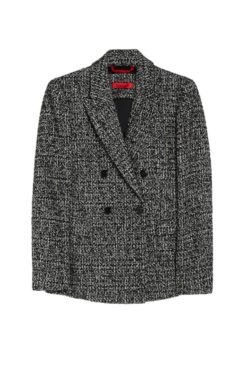 Пиджак твидовый MERLINO|Основной цвет:Черный|Артикул:70440623 | Фото 1