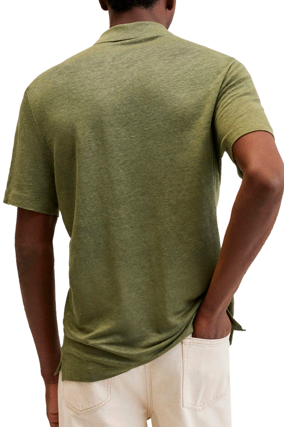 Mango Man Рубашка поло AMBERES из чистого льна (цвет ), артикул 27055764 | Фото 3