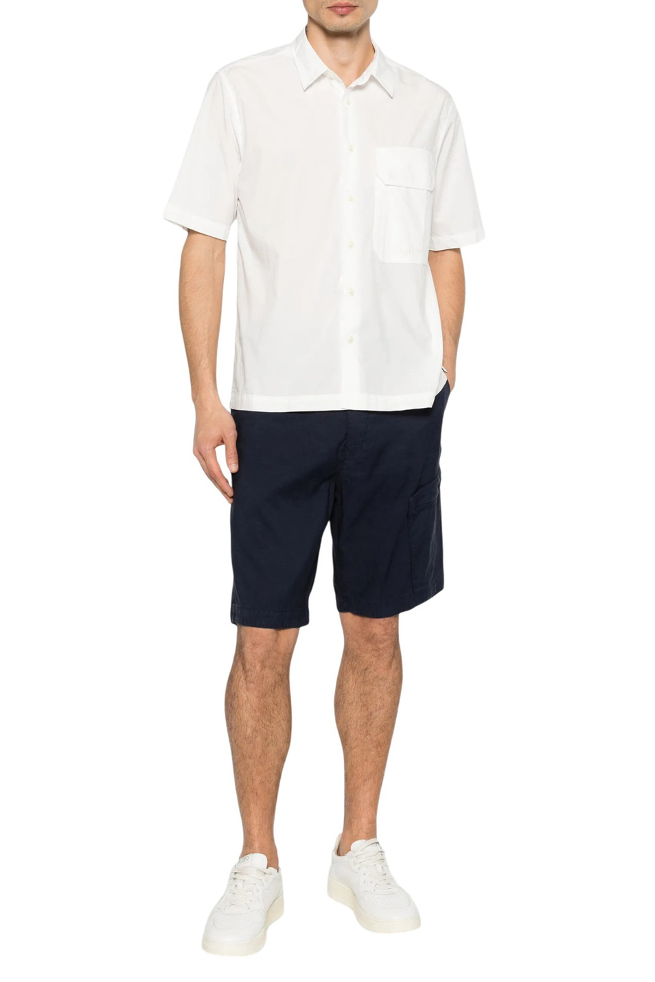 Мужской C.P. Company Шорты из хлопка и льна (цвет ), артикул 20CMBE252A110658G | Фото 2