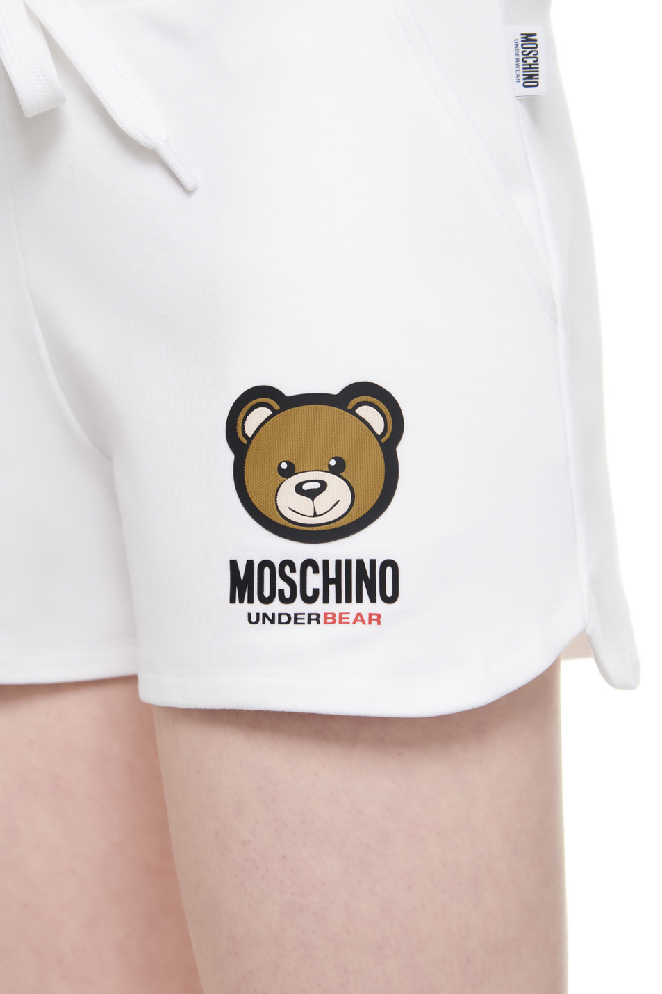 Женский Moschino Шорты из эластичного хлопка с логотипом (цвет ), артикул A6891-4409 | Фото 5