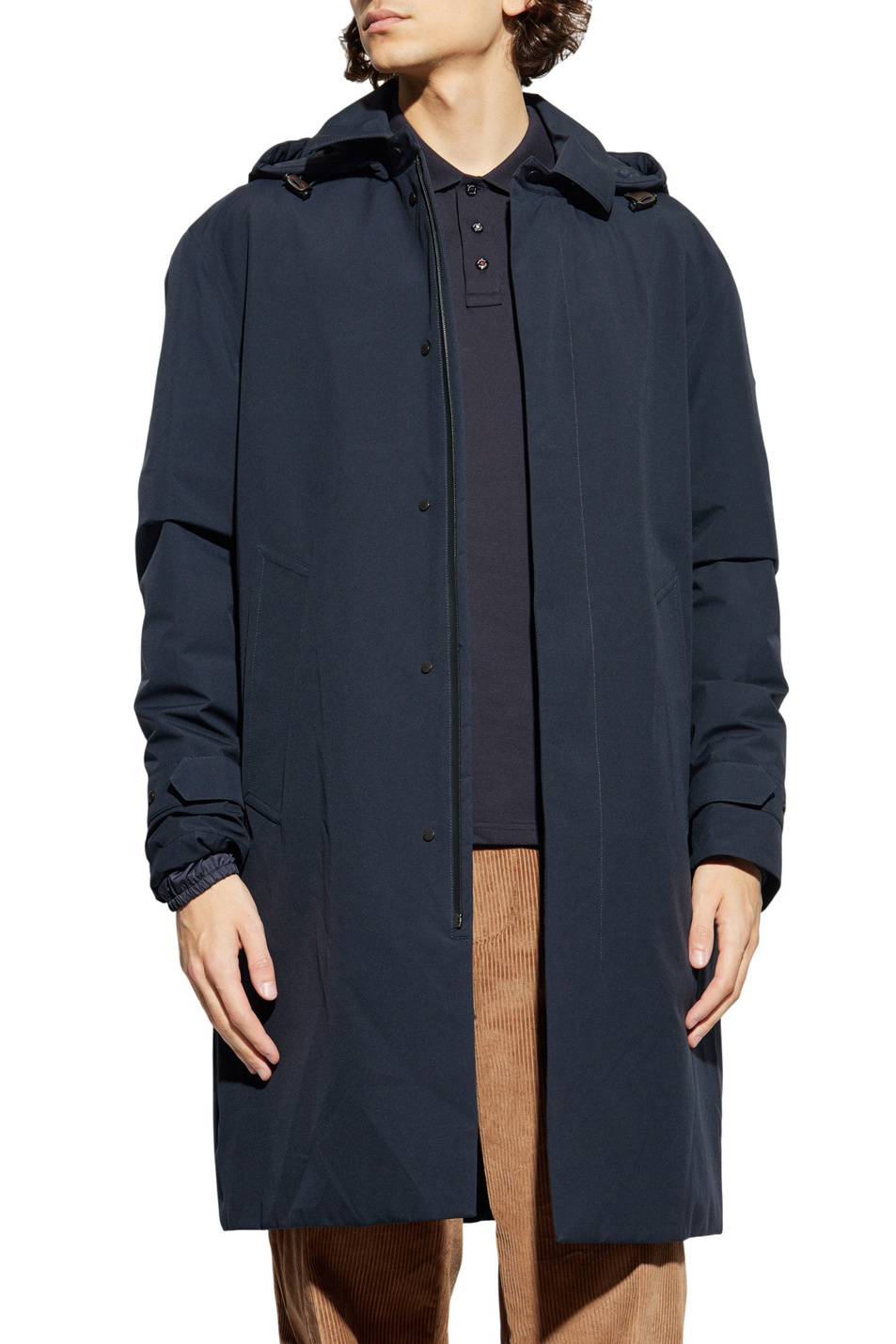 Плащ LAREZILA с пуховым наполнителем|Основной цвет:Синий Мужской Moncler Плащ LAREZILA с пуховым наполнителем (цвет ), артикул K20911C00016-539MS | Фото 3