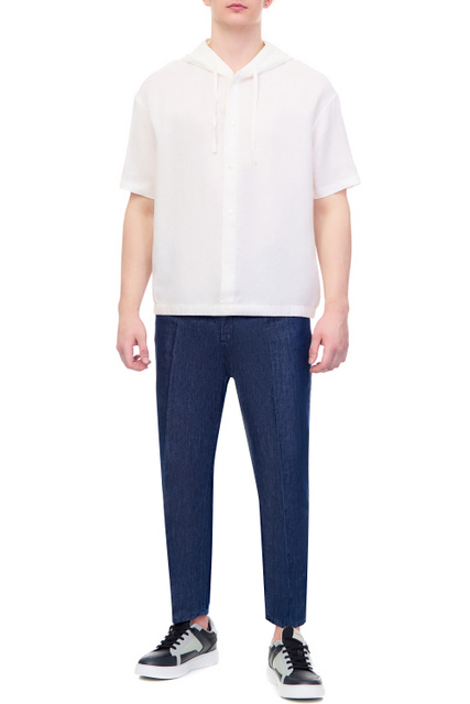Рубашка из чистого льна|Основной цвет:Белый|Артикул:3R1CQ4-1NBPZ | Фото 2