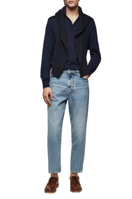 Укороченные джинсы NESTOR прямого кроя|Основной цвет:Синий|Артикул:47075926 | Фото 2