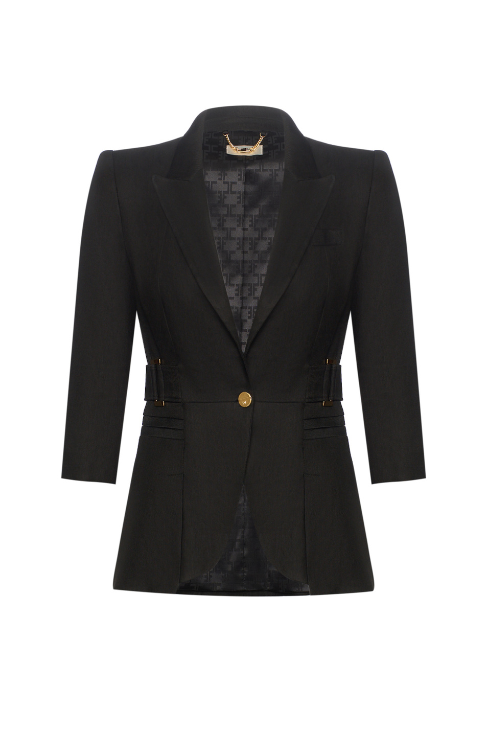 Женский Elisabetta Franchi Пиджак из смесового льна (цвет ), артикул GI23662E2 | Фото 1