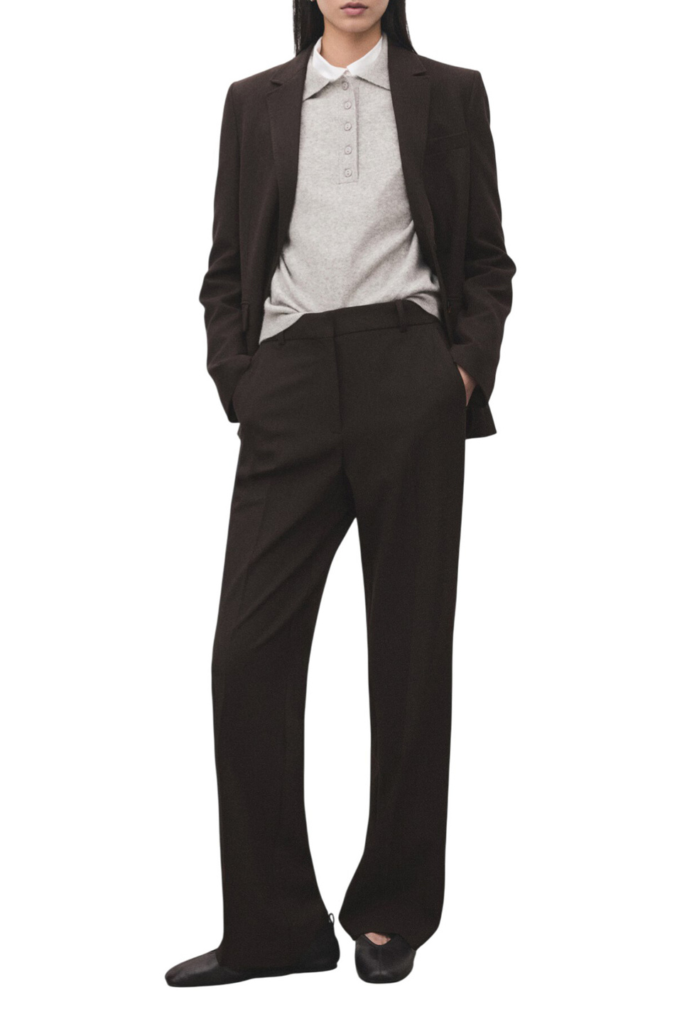 Женский Mango Брюки BERGEN однотонные (цвет ), артикул 27081328 | Фото 2