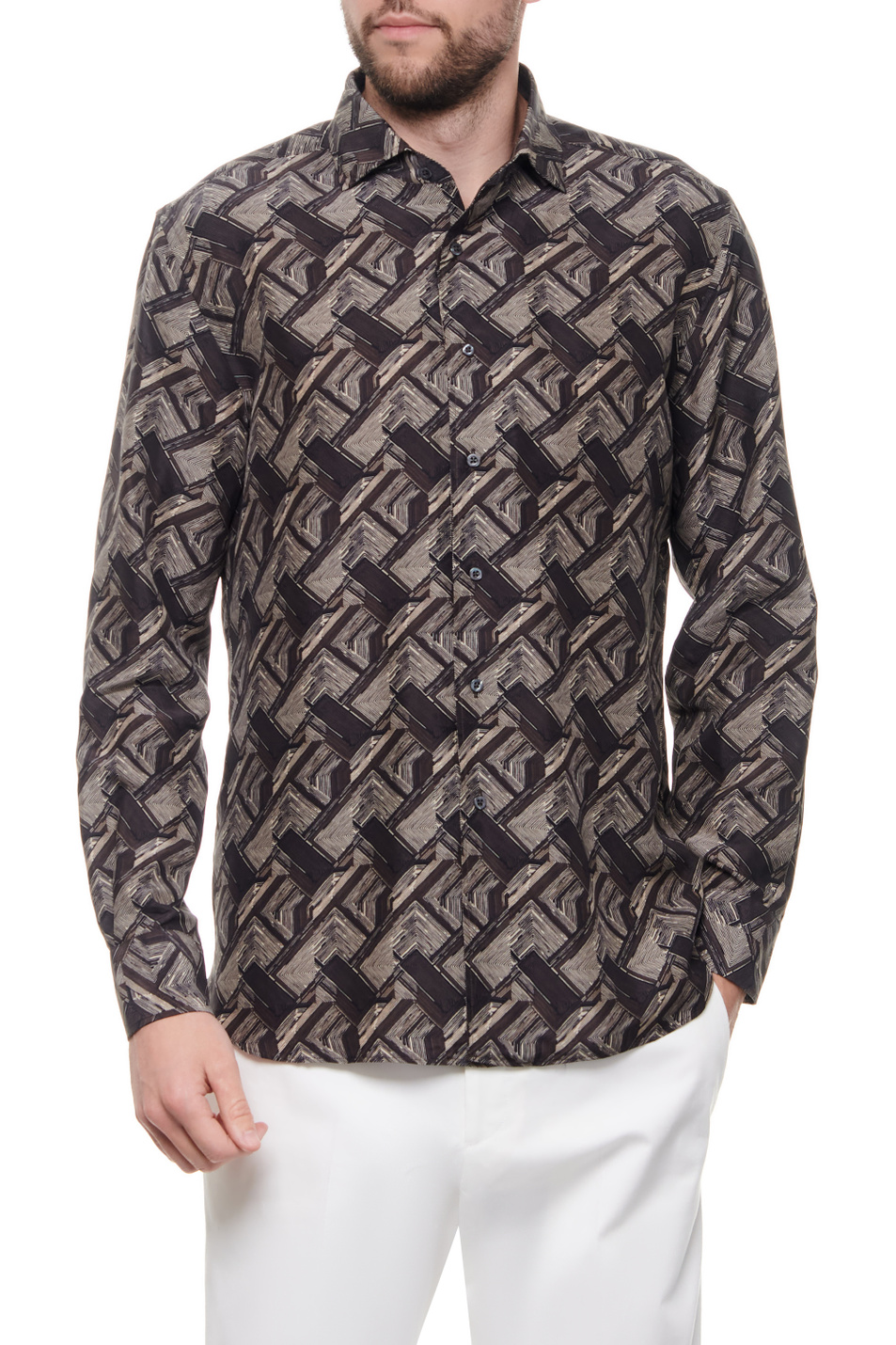 Мужской Corneliani Рубашка из натурального шелка (цвет ), артикул 93P156-9311914 | Фото 1