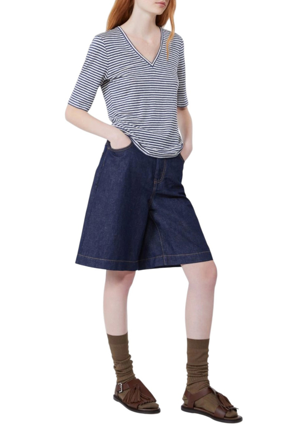 Женский Weekend Max Mara Футболка OPZIONE из льна (цвет ), артикул 2615941042 | Фото 2