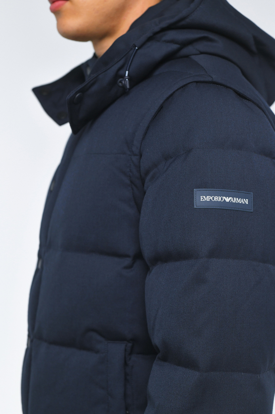 Мужской Emporio Armani Пуховик с отстегивающимися рукавами и капюшоном (цвет ), артикул 6G1B84-1NUBZ | Фото 9