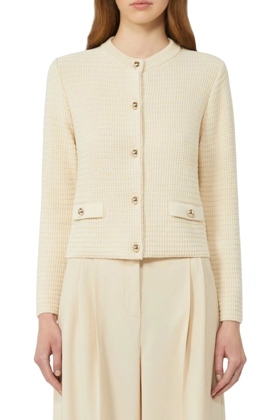 Женский Weekend Max Mara Кардиган из фактурного трикотажа (цвет ), артикул 2615341041 | Фото 3