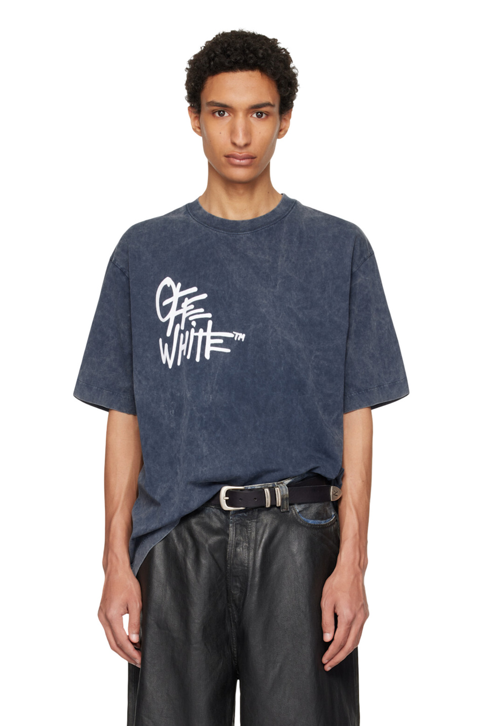 Мужской Off-White Футболка Spray Painting с принтом (цвет ), артикул OMAA120S26JER00G4001 | Фото 3
