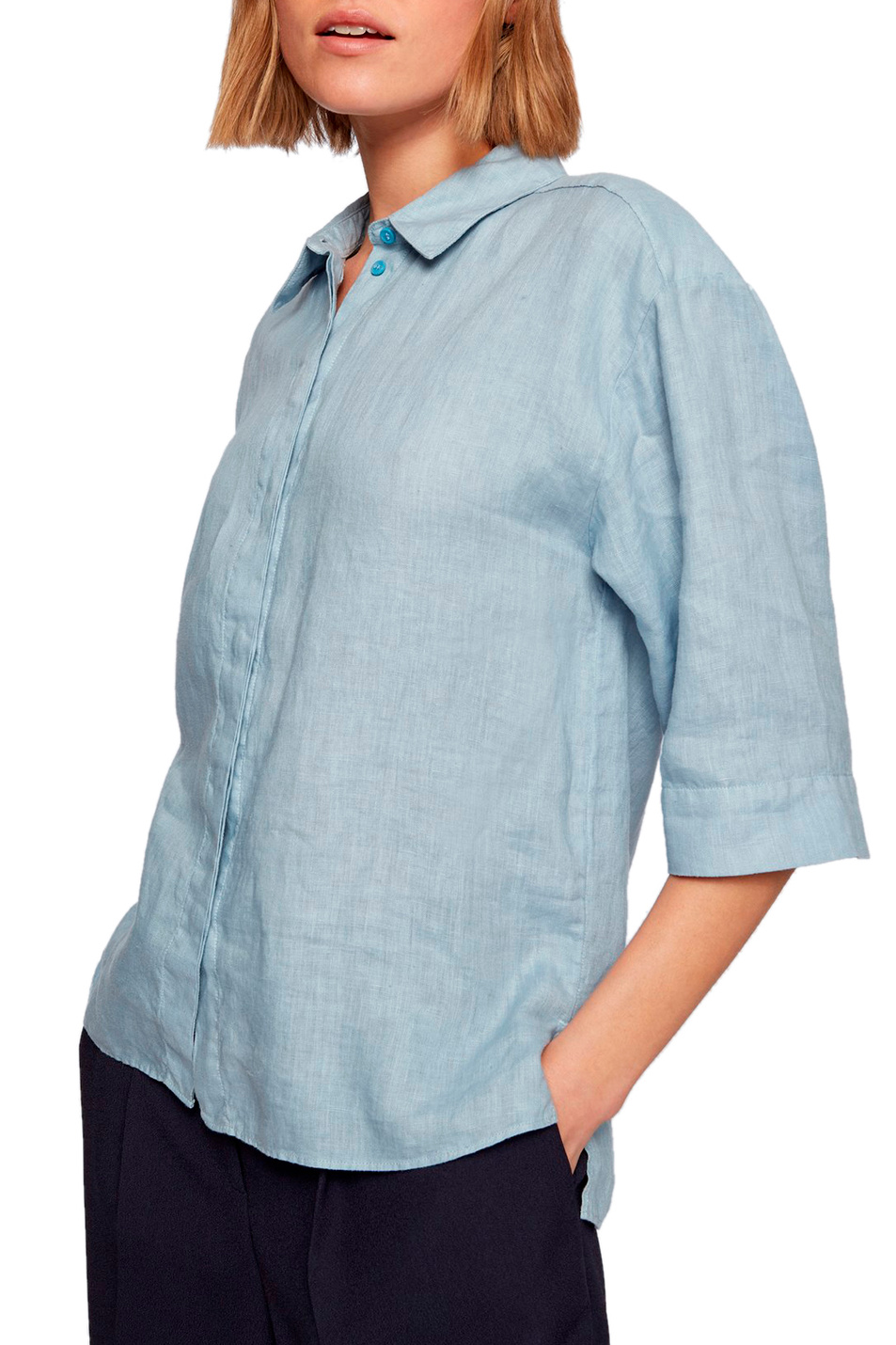 BOSS Рубашка свободного кроя из чистого льна (цвет ), артикул 50469959 | Фото 3