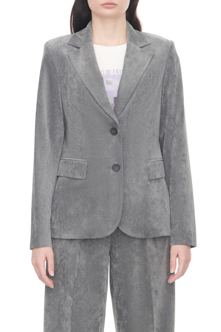 Пиджак однотонный|Основной цвет:Серый|Артикул:230016-31217 | Фото 1