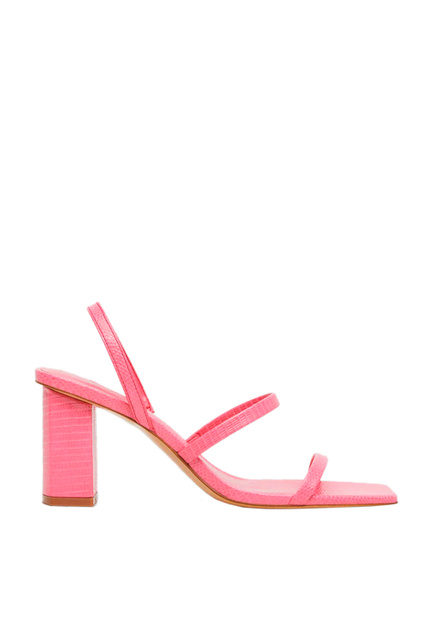 Босоножки на каблуке с ремешками|Основной цвет:Розовый|Артикул:27055138 | Фото 1
