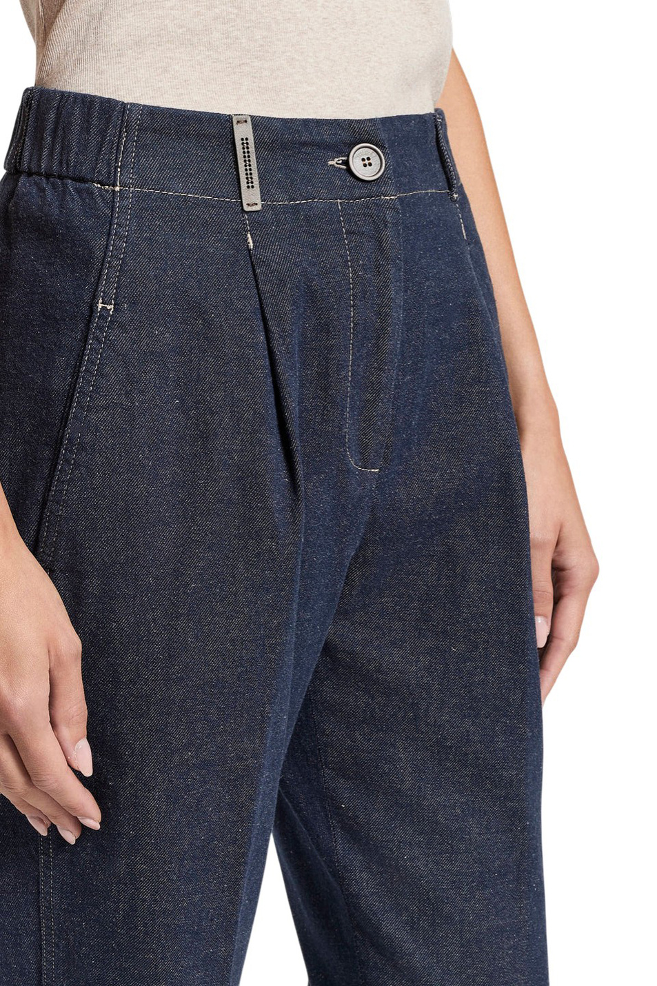 Женский Peserico Джинсы из эластичной смеси хлопка и льна (цвет ), артикул P04987L12-07934 | Фото 6