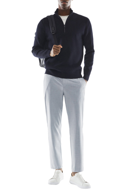 Эластичные брюки BOLOGNA зауженного кроя|Основной цвет:Серый|Артикул:47014380 | Фото 2