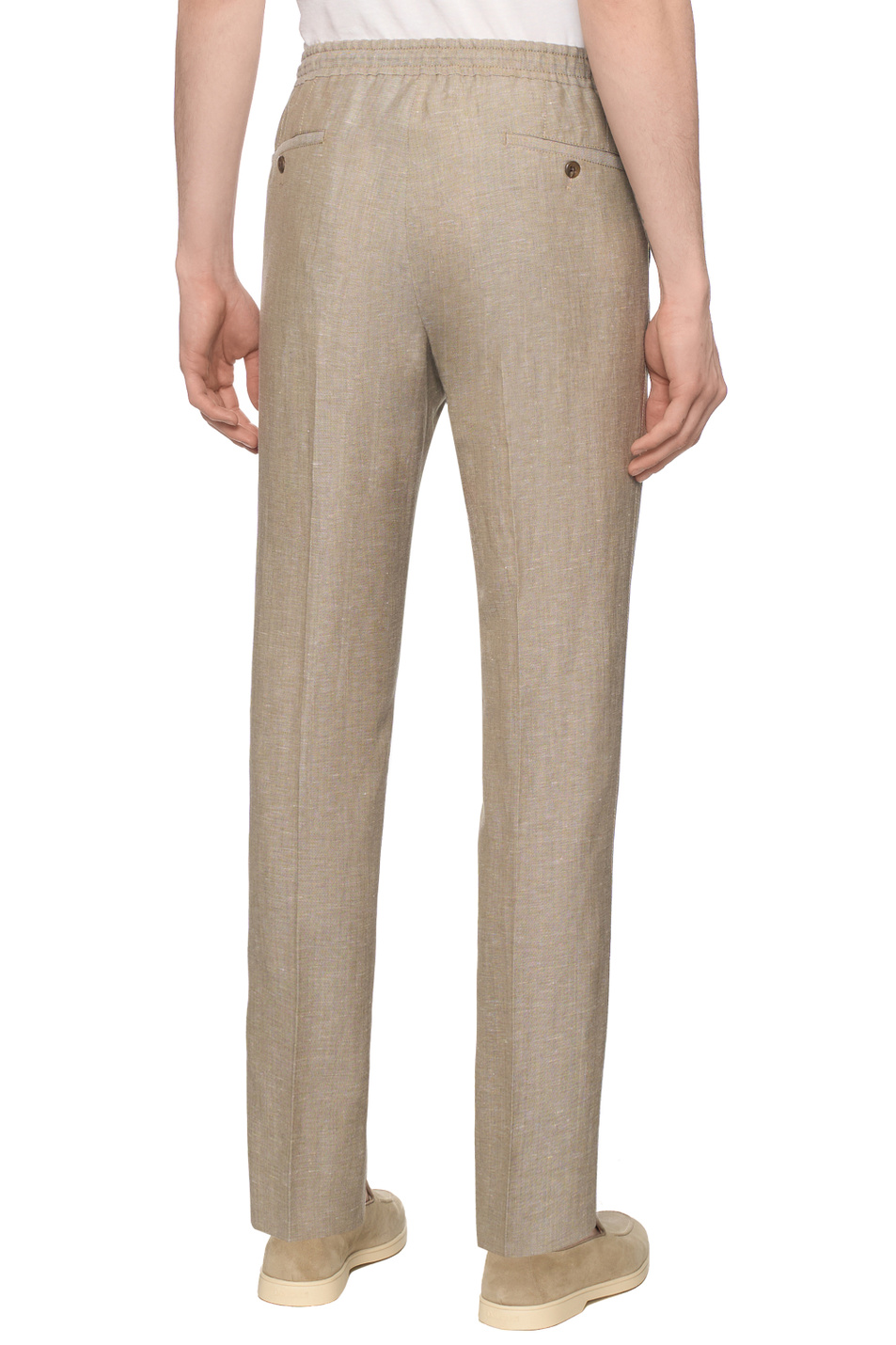 Мужской Corneliani Брюки из шерсти и льна (цвет ), артикул 274L25-2714164 | Фото 5