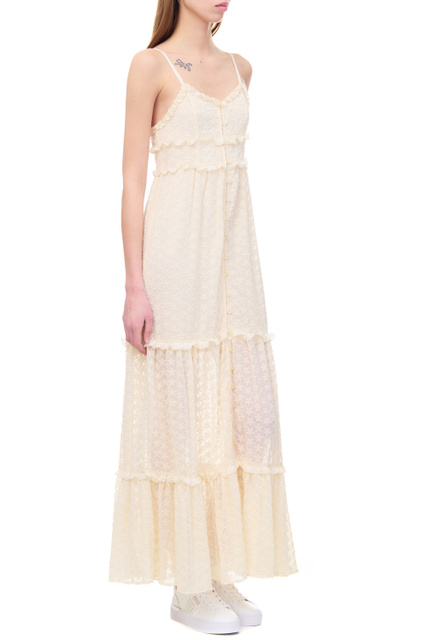 Платье с оборками|Основной цвет:Кремовый|Артикул:WA3035T5960 | Фото 2