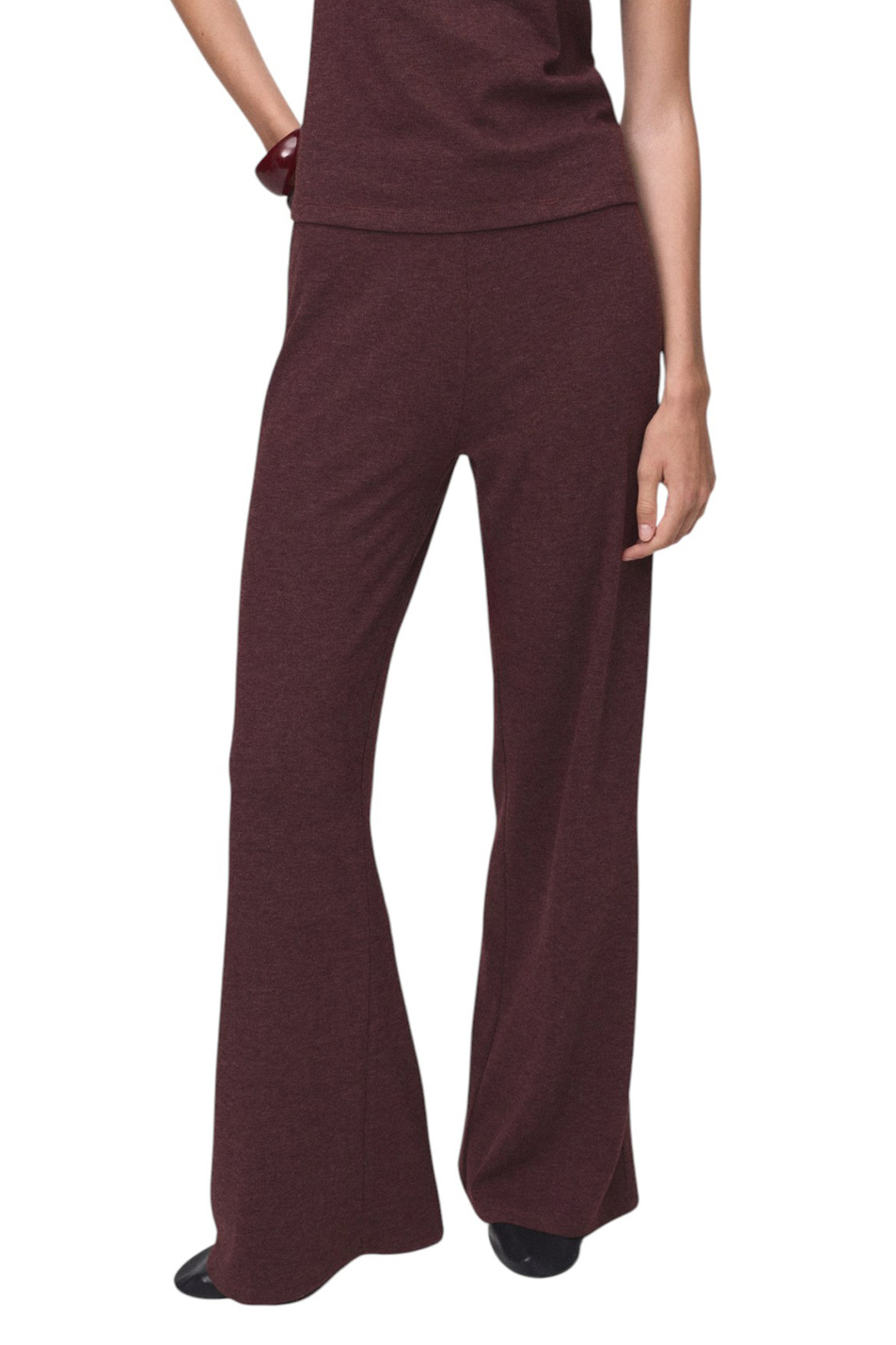 Брюки MICHI с эластичным поясом|Основной цвет:Бордовый Женский Mango Брюки MICHI с эластичным поясом (цвет ), артикул 17075815 | Фото 3