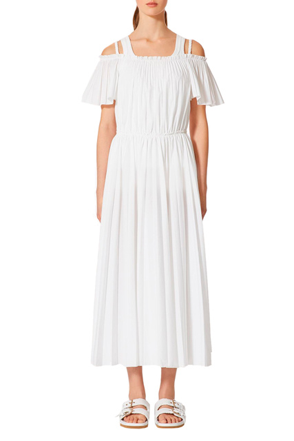 Платье с открытыми плечами|Основной цвет:Белый|Артикул:XR0VAEA5LUN | Фото 2