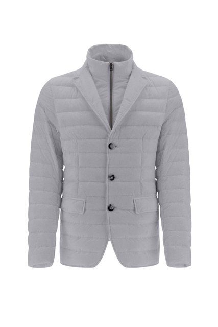 Куртка стеганая с воротником-стойкой|Основной цвет:Серый|Артикул:PI000991U19288 | Фото 1