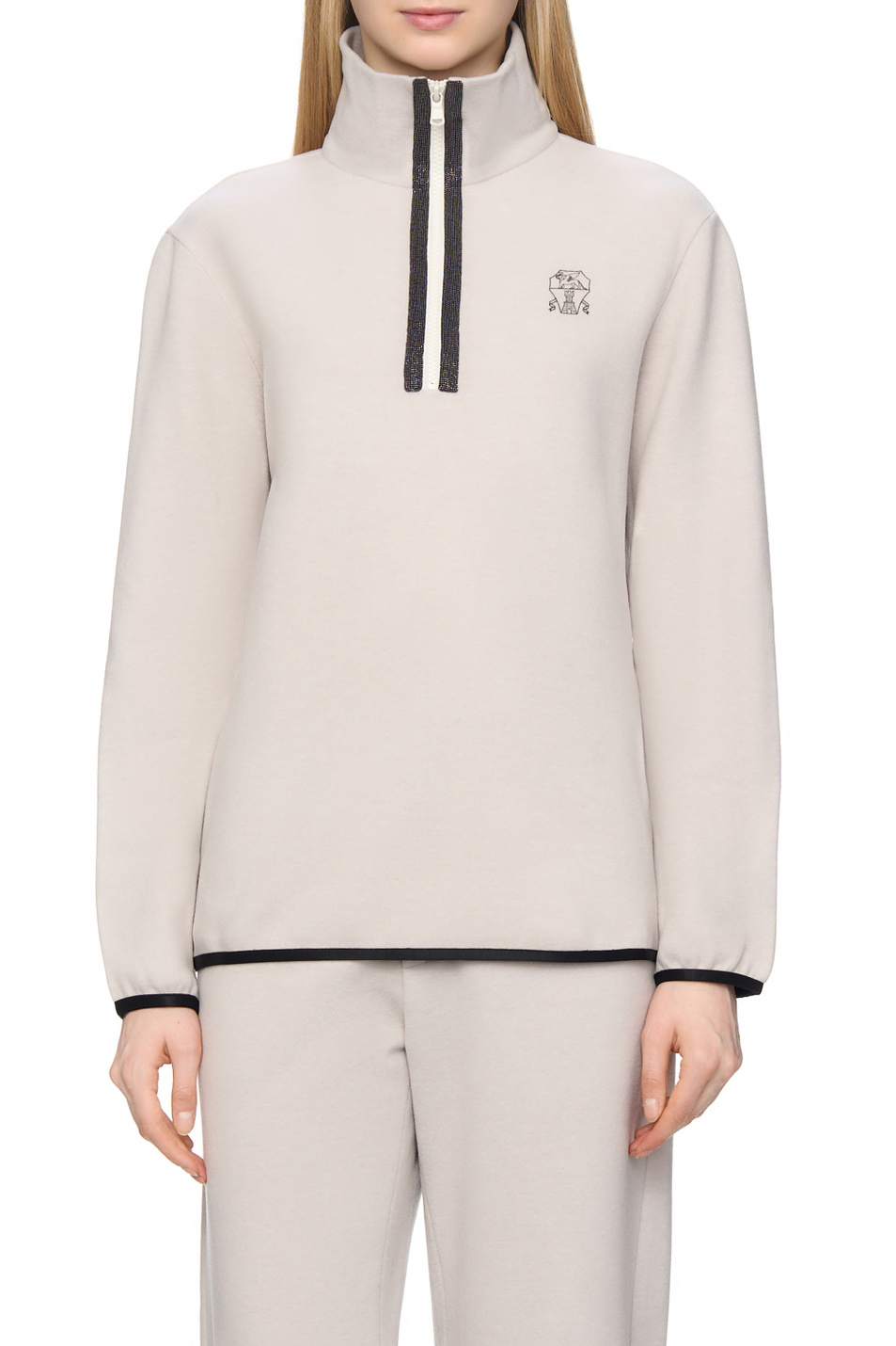 Женский Brunello Cucinelli Джемпер с воротником на молнии (цвет ), артикул MM840VB904 | Фото 4