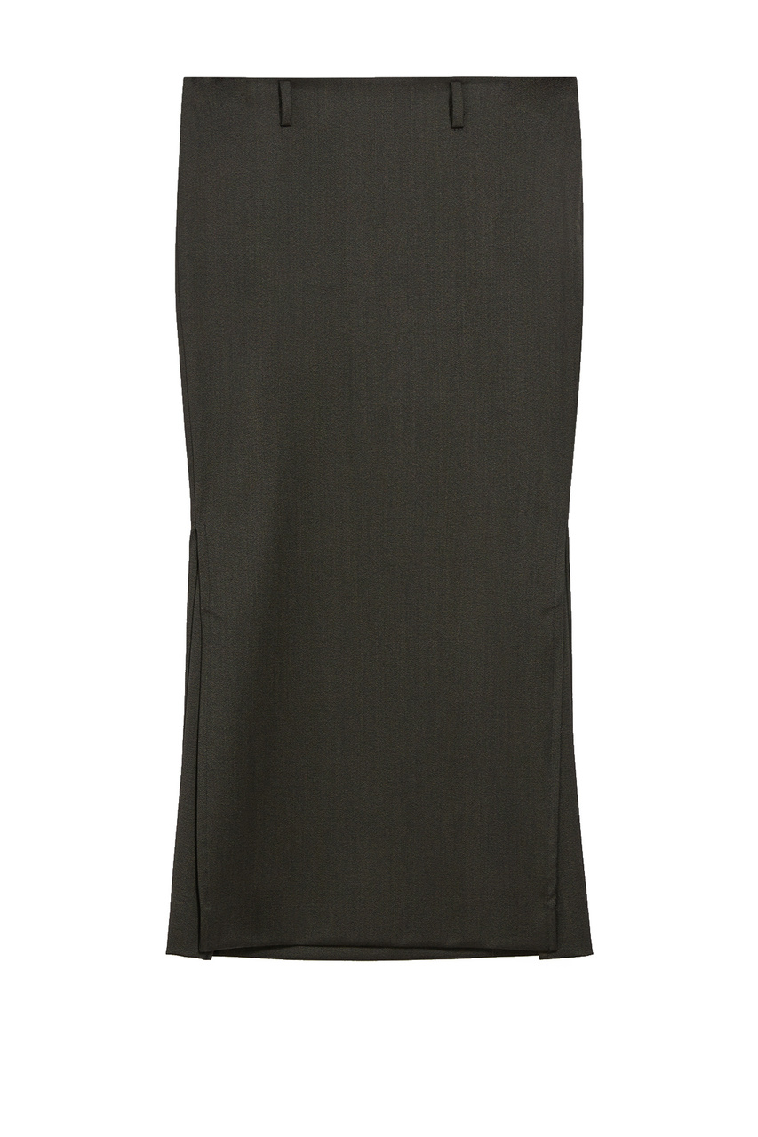 Юбка BERTO из эластичной шерсти|Основной цвет:Черный|Артикул:21060223 | Фото 1