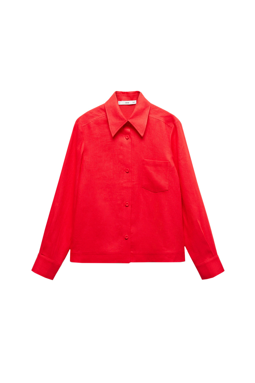 Рубашка RODAS из чистого льна|Основной цвет:Красный|Артикул:67997141 | Фото 1