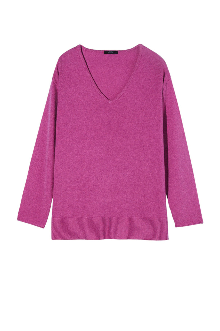 Пуловер из смесовой шерсти|Основной цвет:Фуксия|Артикул:216465 | Фото 1