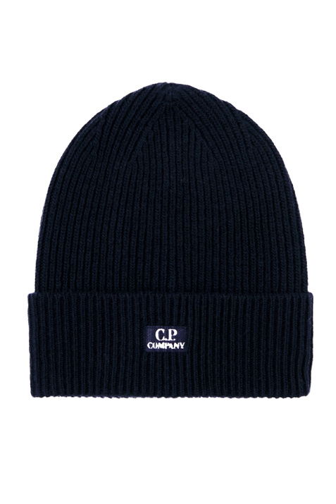 C.P. Company Вязаная шапка из смесовой шерсти с логотипом ( цвет), артикул 13CMAC313A005504A | Фото 1