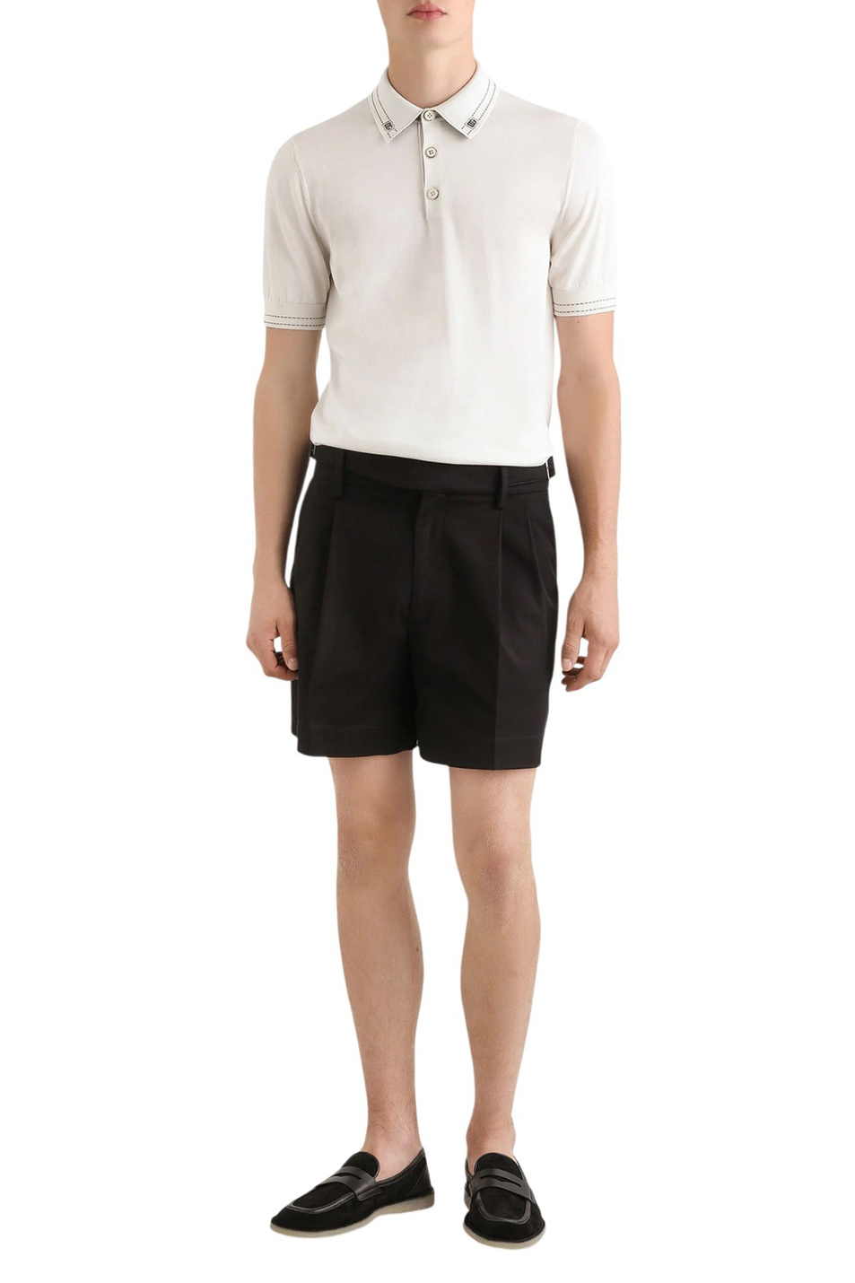 Мужской Dolce & Gabbana Поло из шелка (цвет ), артикул GXZ02T-JBSOI | Фото 2