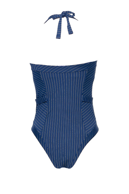 Слитный купальник в полоску|Основной цвет:Синий|Артикул:262443-1P323 | Фото 2
