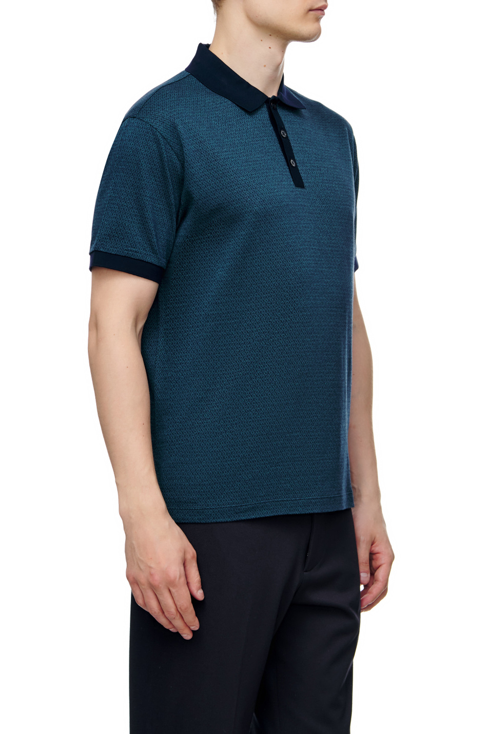 Мужской Emporio Armani Футболка поло из натурального хлопка (цвет ), артикул 6L1F7R-1JB1Z | Фото 3