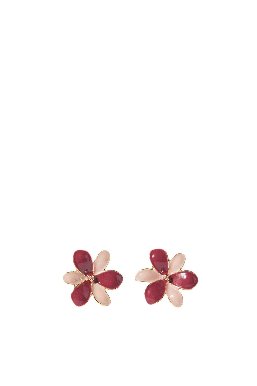 Серьги-гвоздики в виде цветка|Основной цвет:Разноцветный|Артикул:193709 | Фото 1