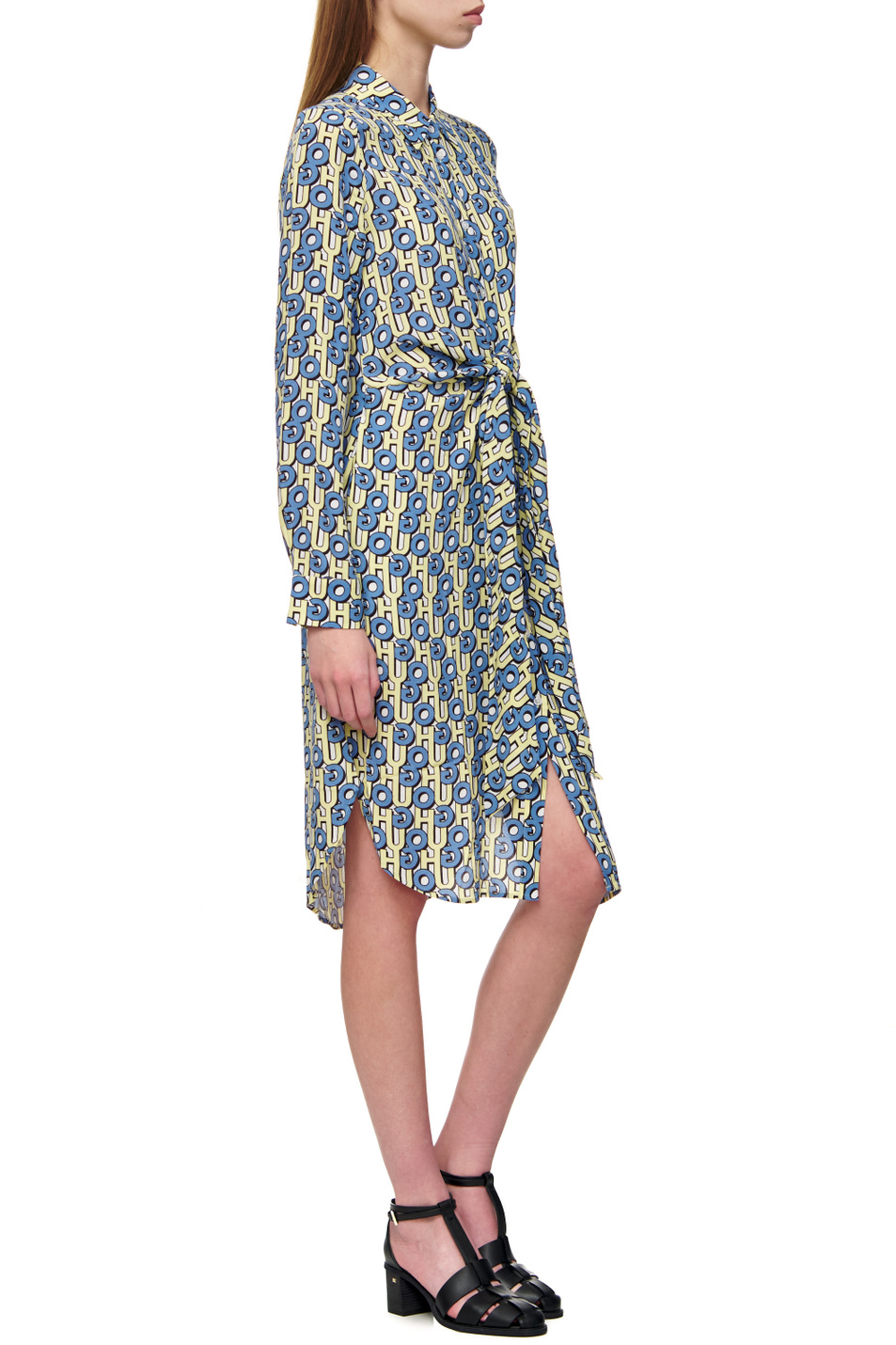 Женский HUGO Платье-рубашка с принтом (цвет ), артикул 50473200 | Фото 4