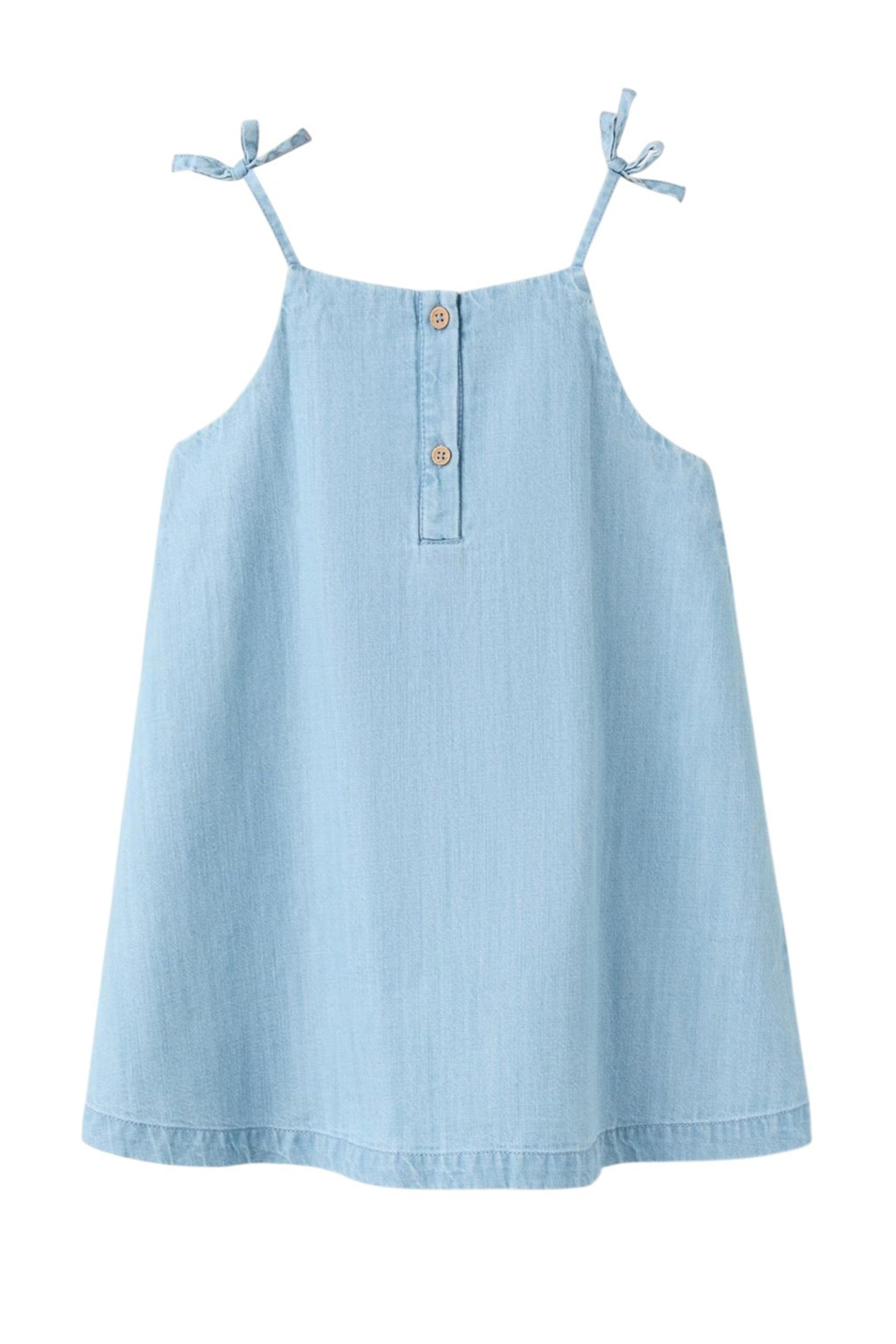 Девочкам Mango Kids Сарафан джинсовый PLEAT (цвет ), артикул 27078273 | Фото 2