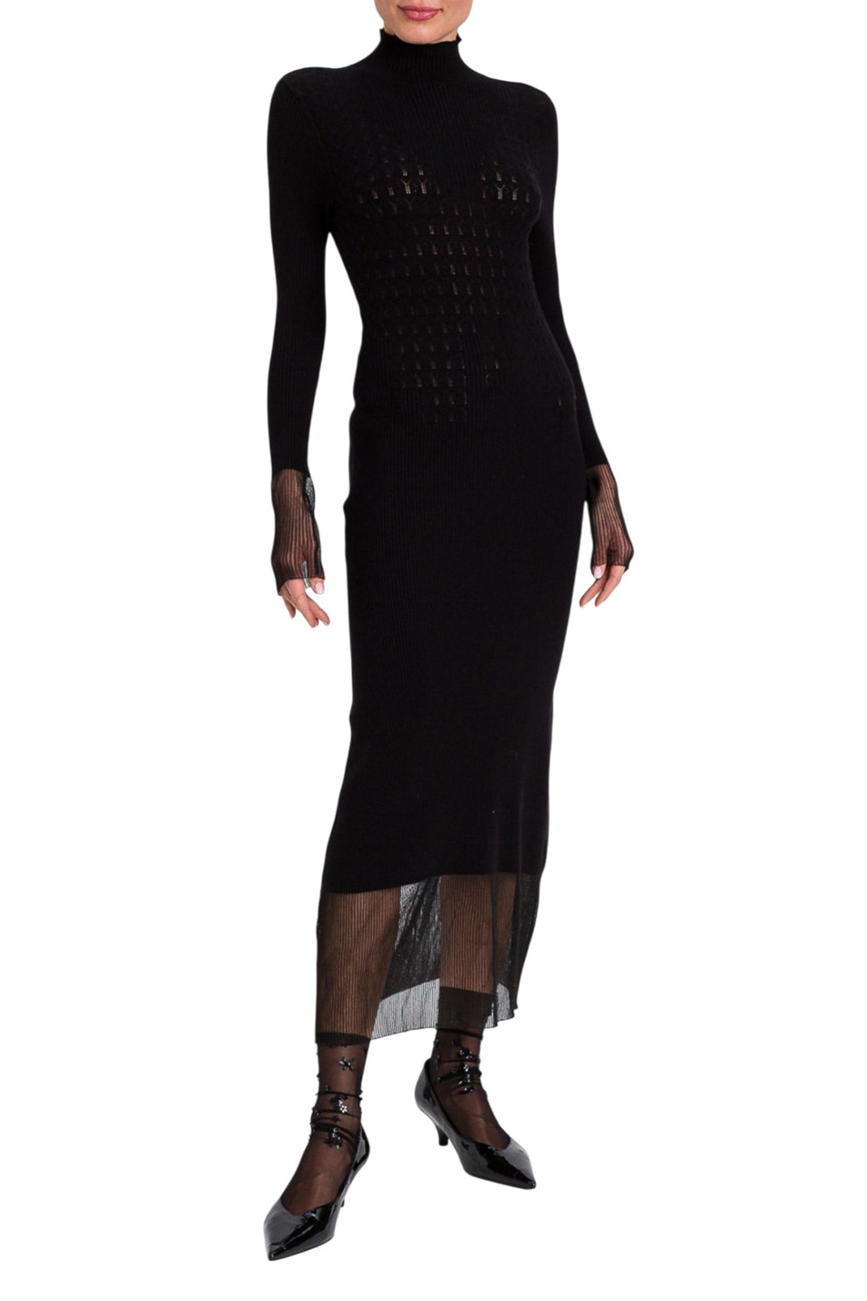 Женский TWINSET Milano Платье с полупрозрачными вставками (цвет ), артикул 252AT3021 | Фото 2