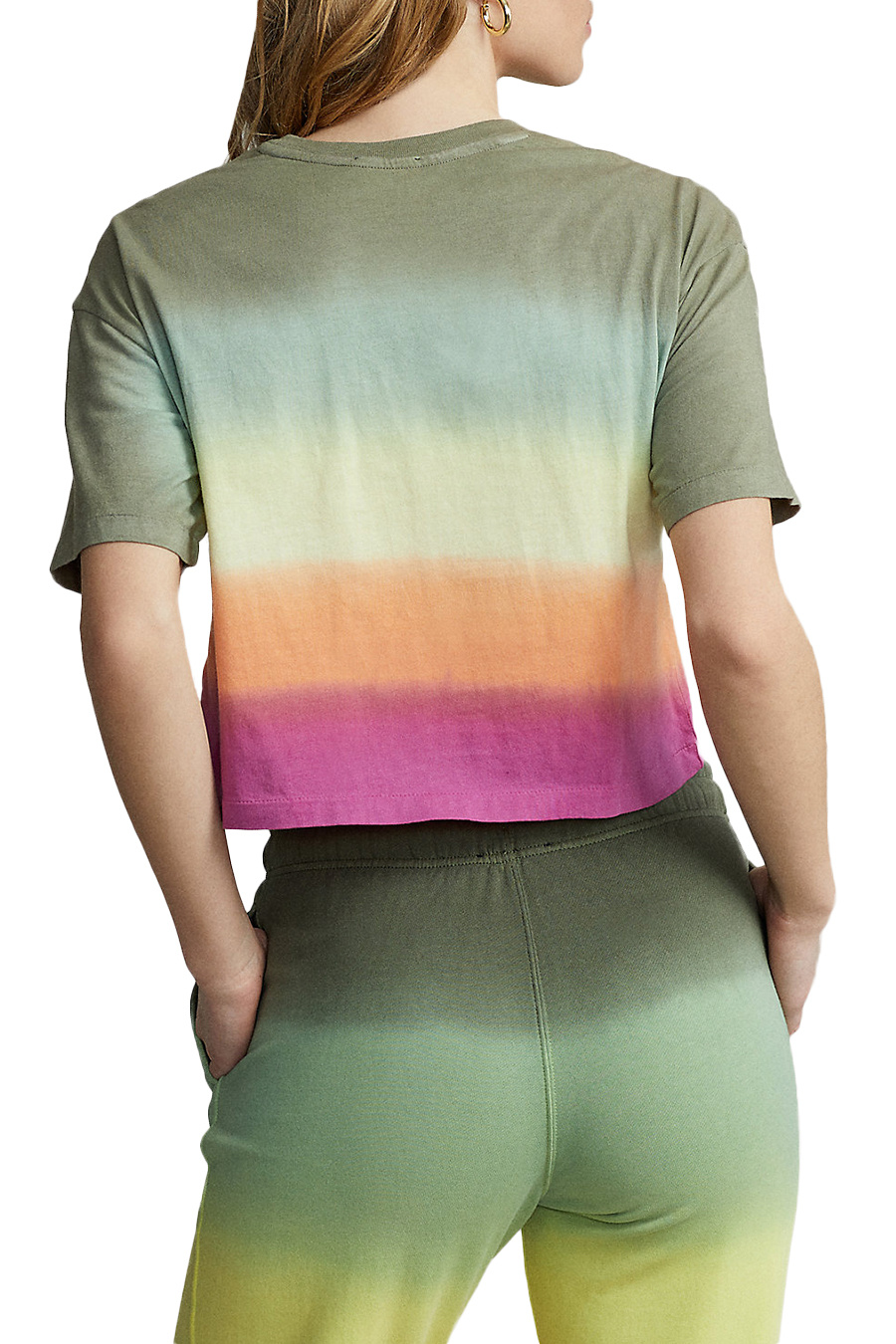 Женский Polo Ralph Lauren Укороченная футболка с принтом "омбре" (цвет ), артикул 211856678001 | Фото 4