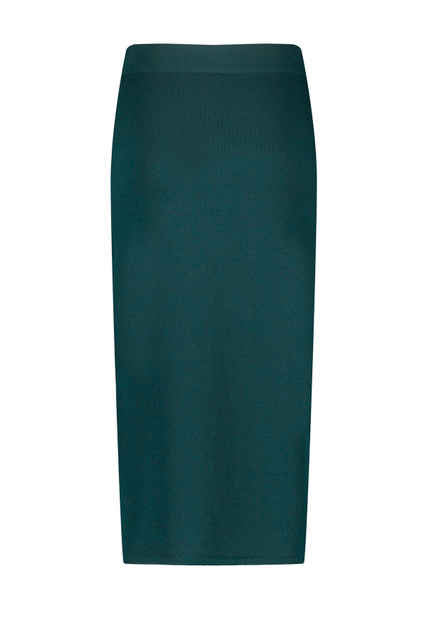 Однотонная трикотажная юбка|Основной цвет:Зеленый|Артикул:610004-44709 | Фото 2