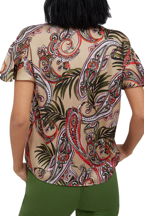 Liu Jo Атласная блузка с цепочкой ( цвет), артикул CA2341T2481 | Фото 4