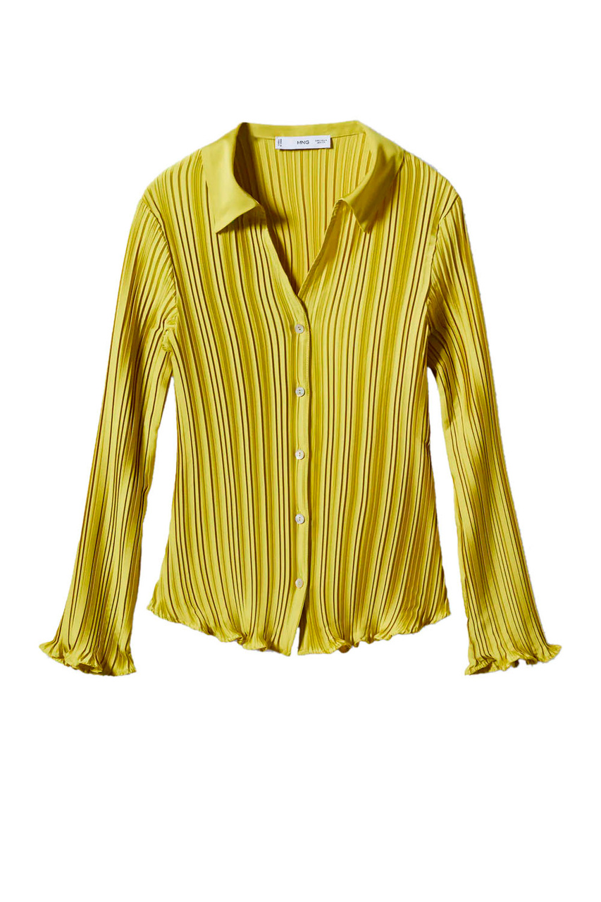 Плиссированная блузка BOUQUET|Основной цвет:Желтый|Артикул:47955965 | Фото 1